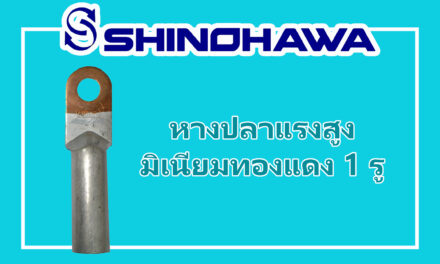 SHINOHAWA : หางปลาแรงสูงมิเนียมทองแดง-1-รู